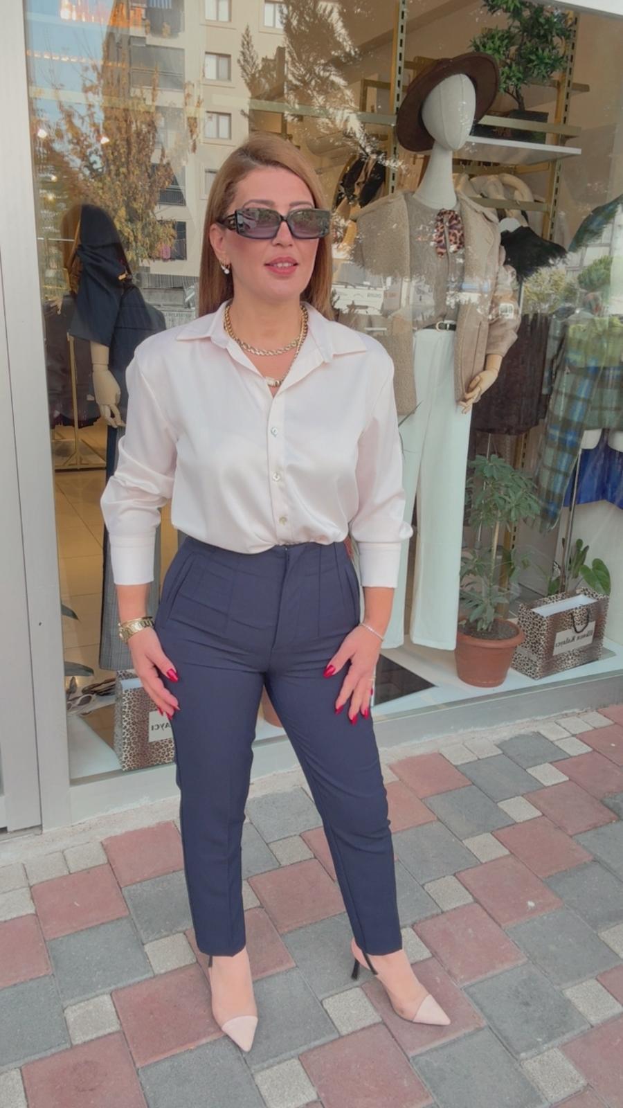 Flatolu Pensli Pantolon - Lacivert