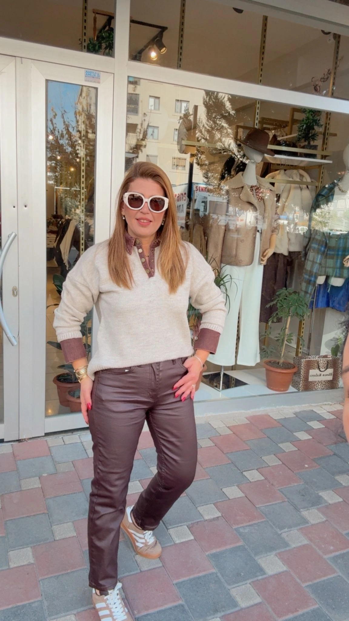 Mumlu Pantolon - Kahve