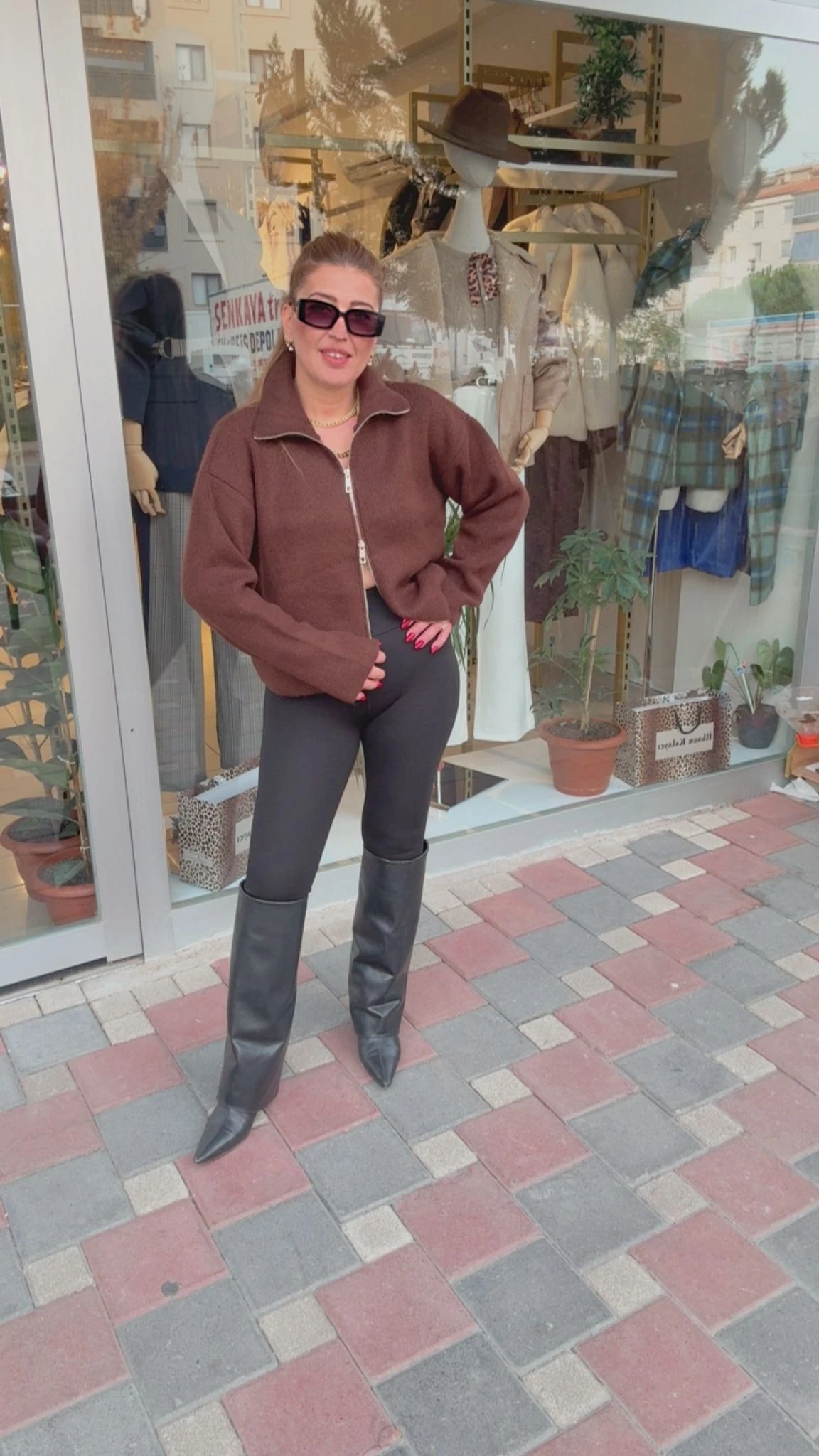 Çift Fermuarlı Hırka