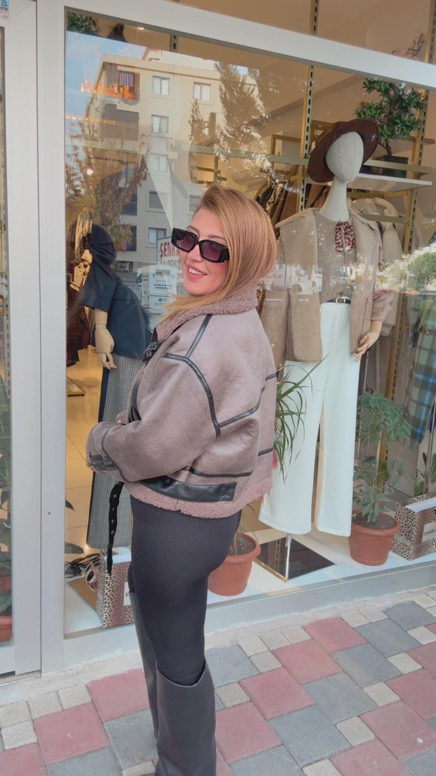 GARNİLİ KÜRKLÜ MONT