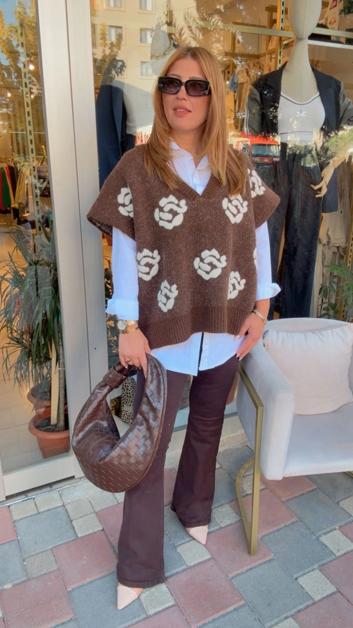 İkili Süveter Takım  - Kahve