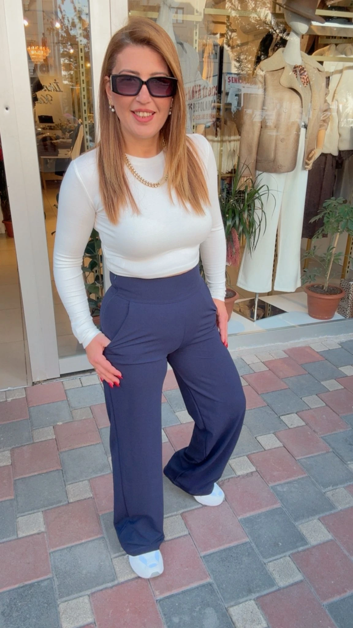 Korsajlı Comfort Pantolon - Lacivert