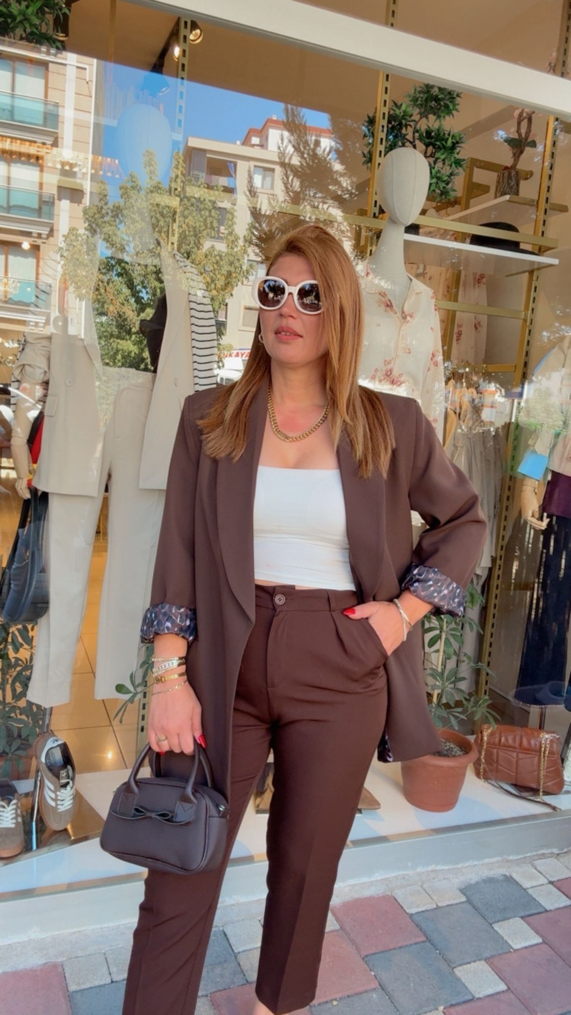 Blazer Ceket - Kahve