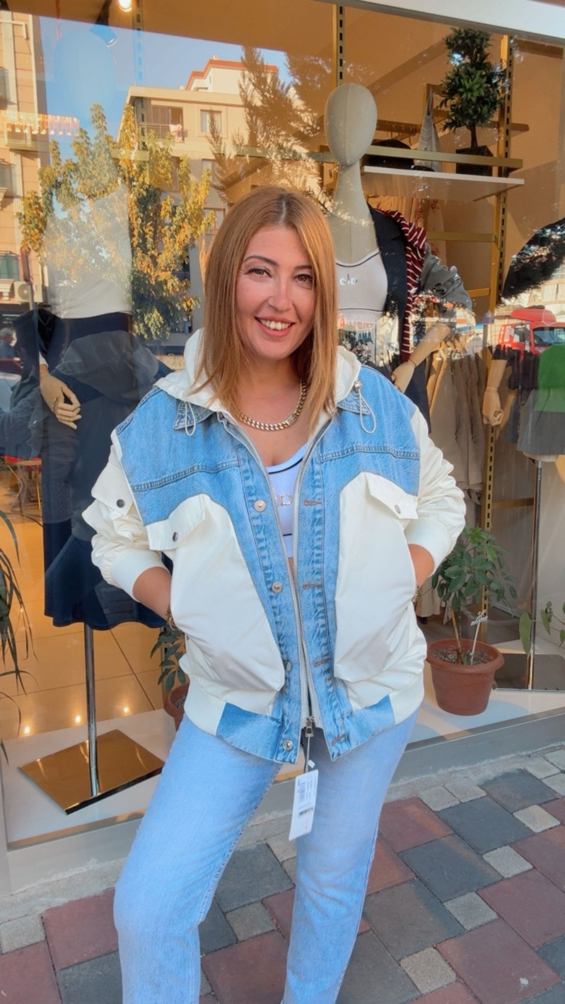 Jean Detaylı Yağmurluk