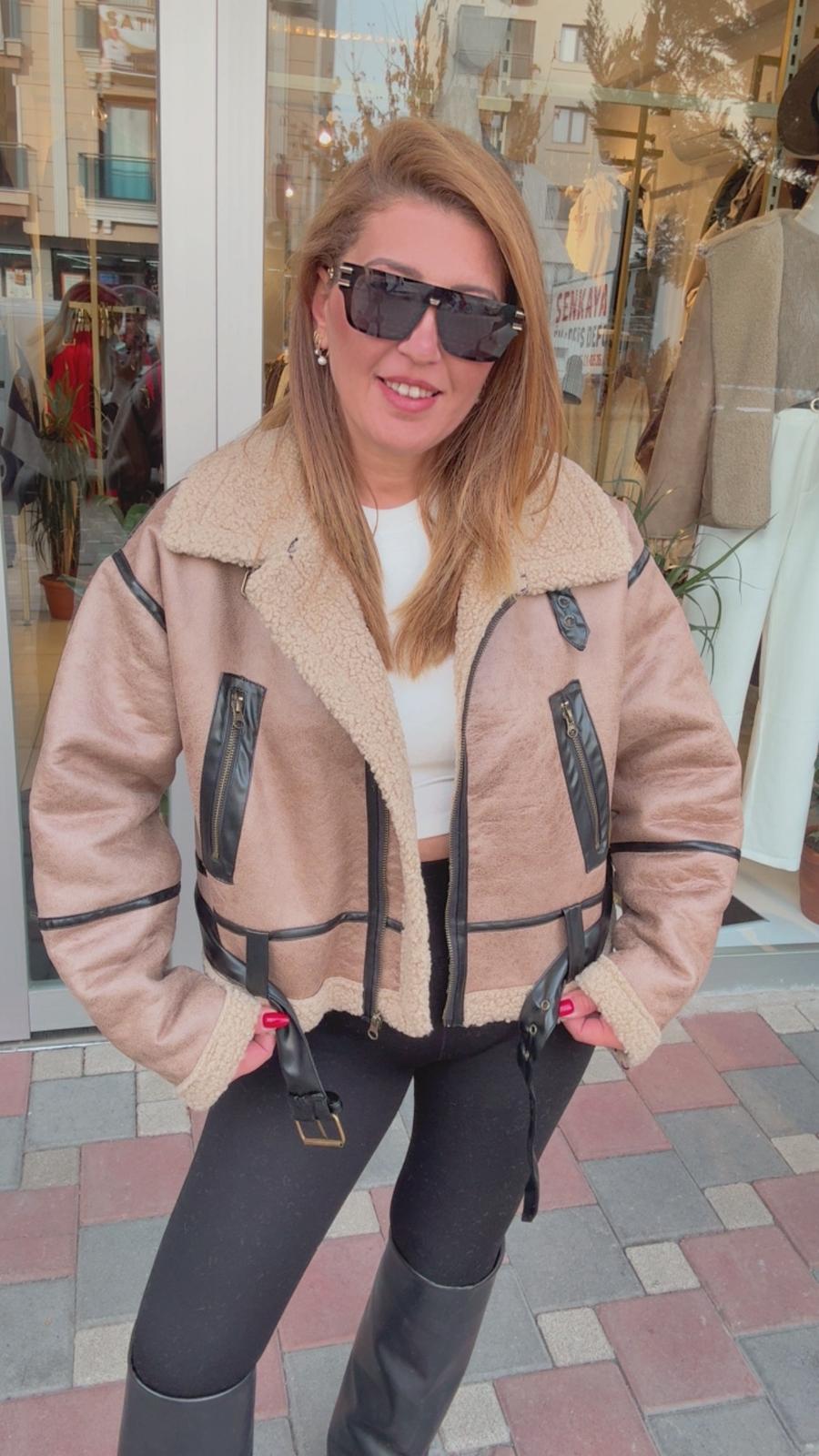 GARNİLİ KÜRKLÜ MONT