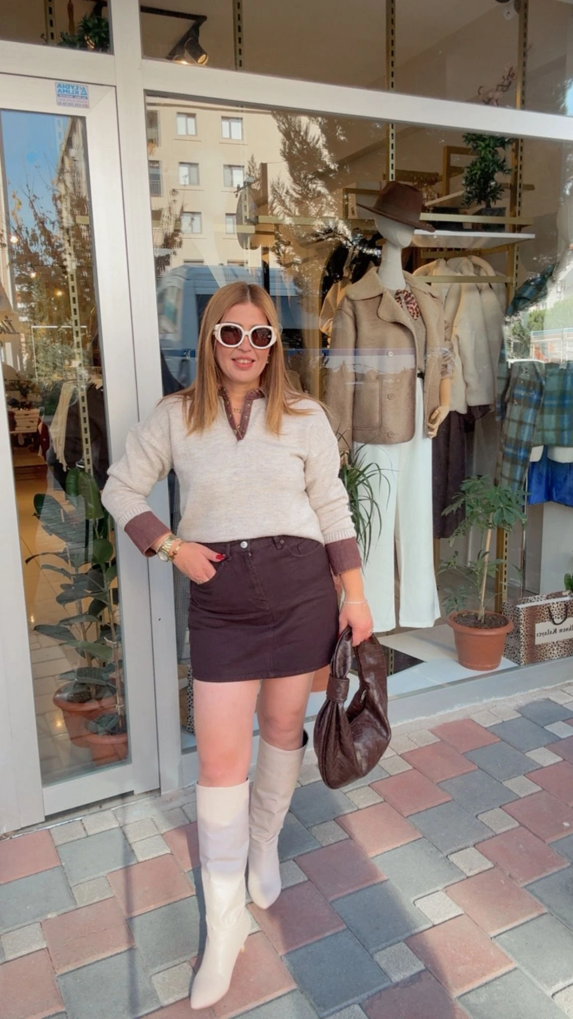 Kot Detaylı Triko Kazak