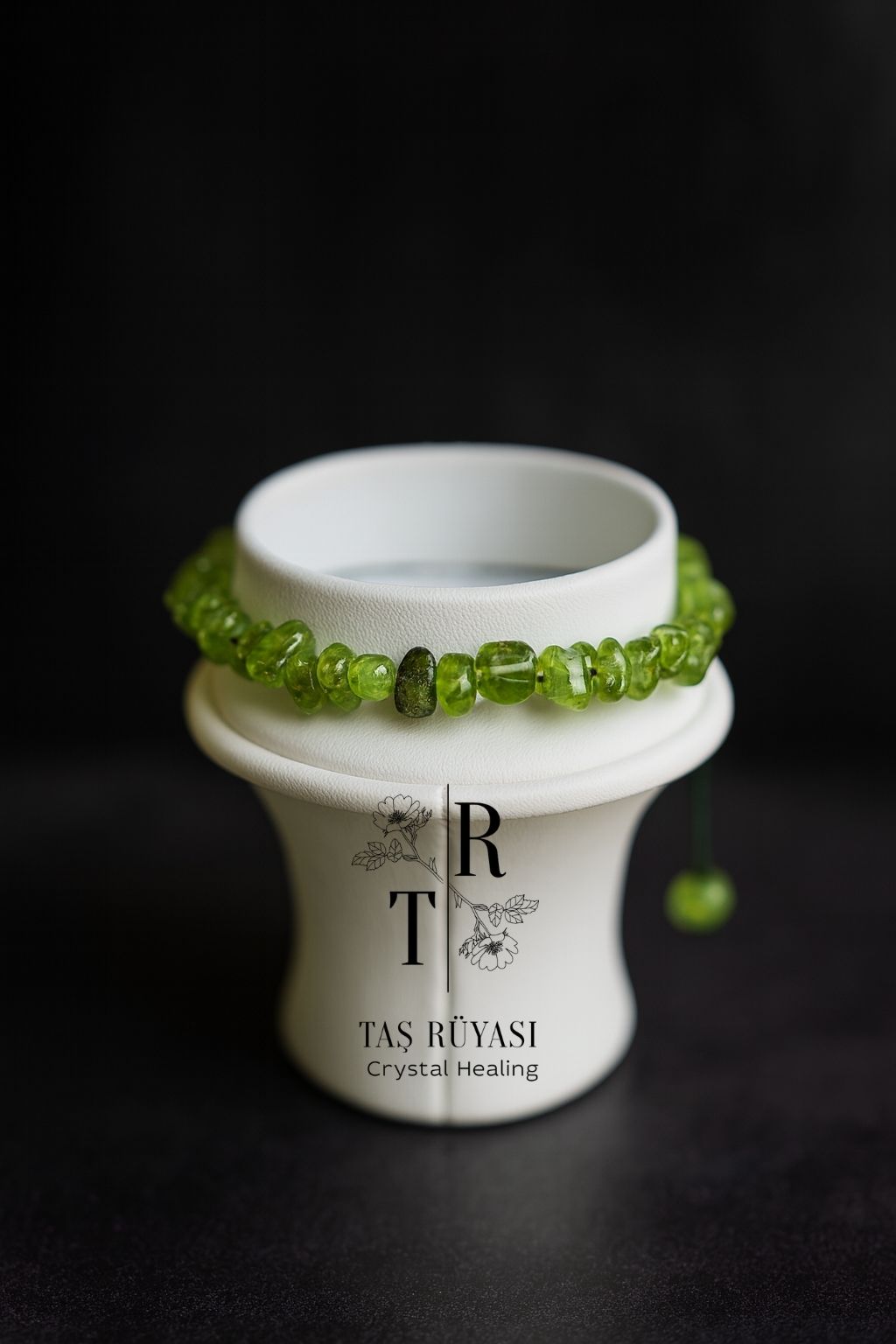 Peridot ( Zebercet) Taşı Örme Bileklik