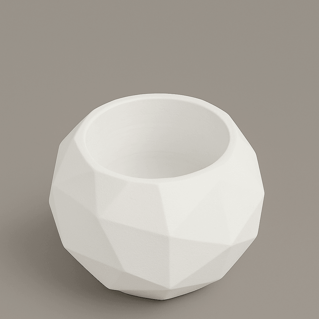 02 Sukulent Geometrik Beton Saksı Siyah ( 9 Adet)