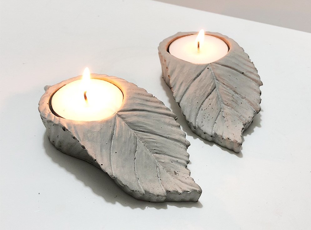 Yaprak Model Tealight Mumluk