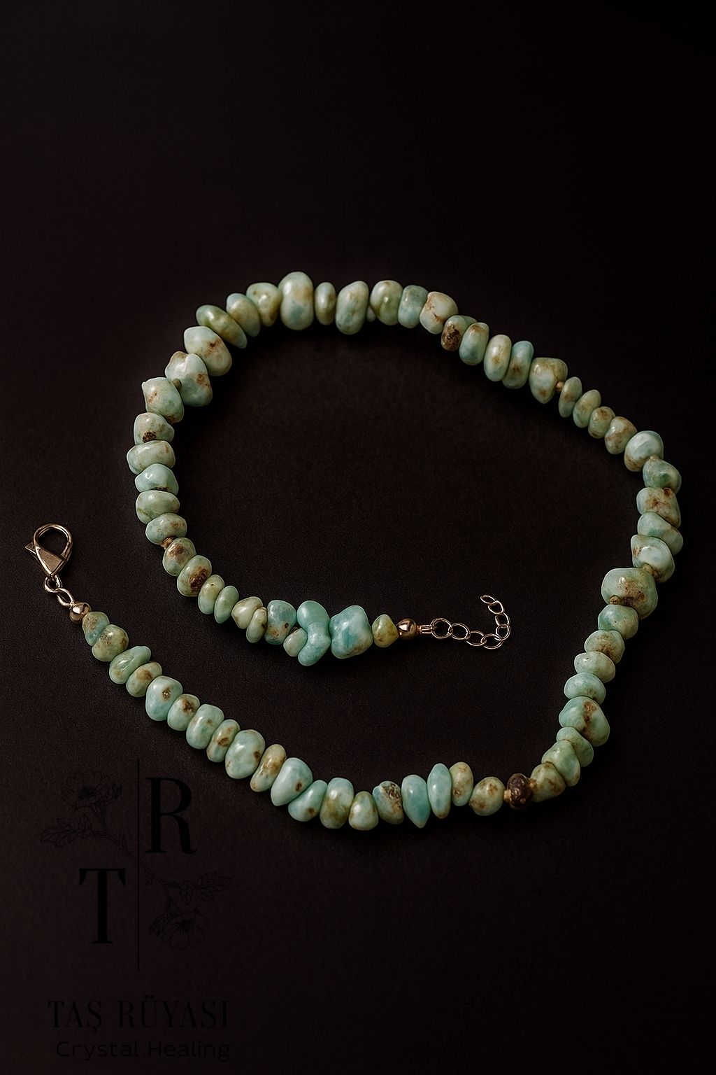 Larimar Kırıktaş Kolye