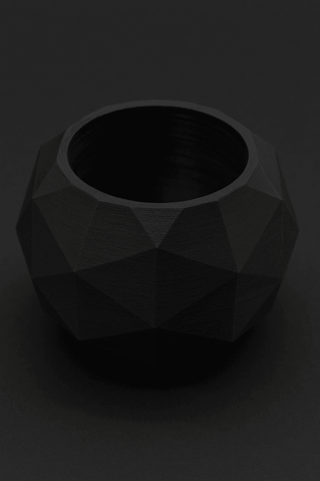 02 Sukulent Geometrik Beton Saksı Siyah ( 9 Adet)