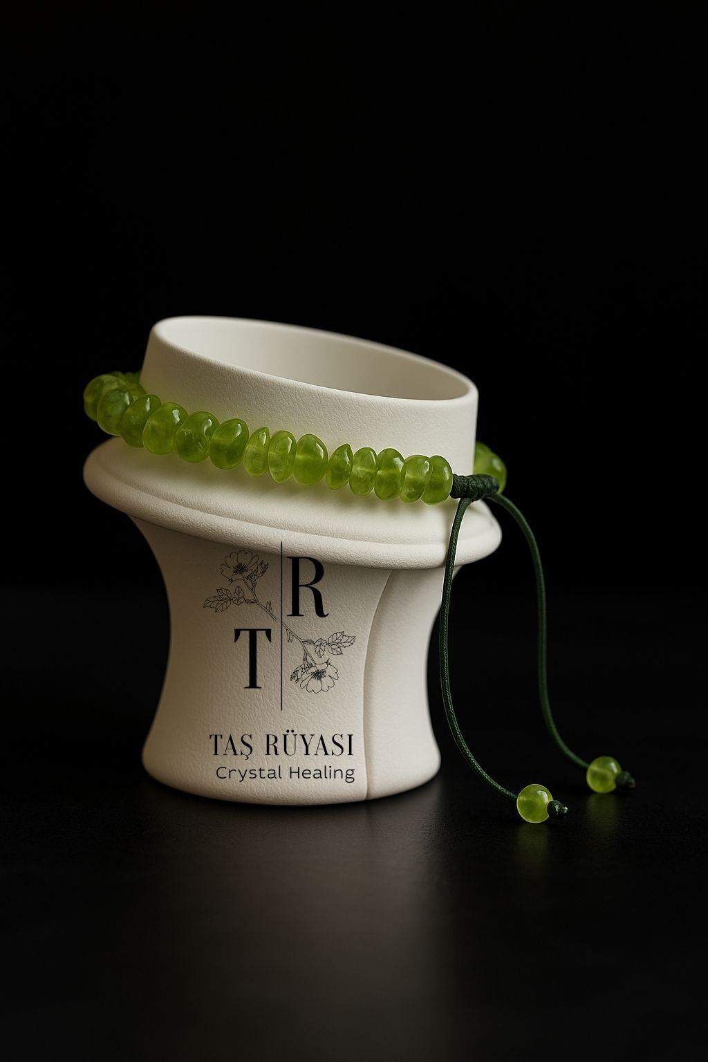 Peridot ( Zebercet) Taşı Örme Bileklik