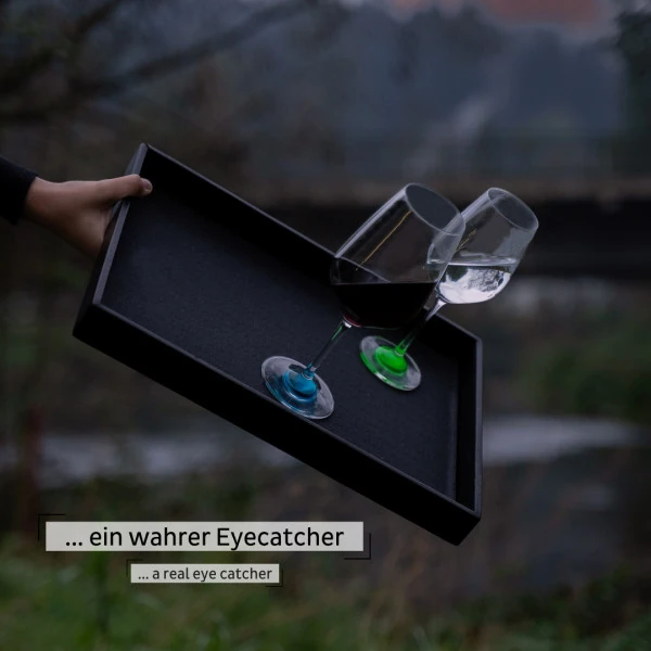 Manyetik Kristal Cam Şarap Bordo Gece Yeşi̇l 2 X Kristal Cam Şarap Bordeaux (0,65 L) Mıknatıslı + 2 X Metal-nano-jel-pad