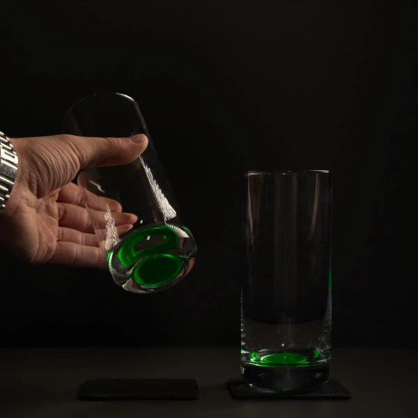 Manyetik Kristal Cam Longdrink Slim Nightglow Yeşi̇l