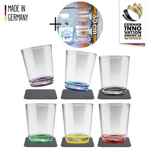 6 lı Plastik Multicolor Bardak seti