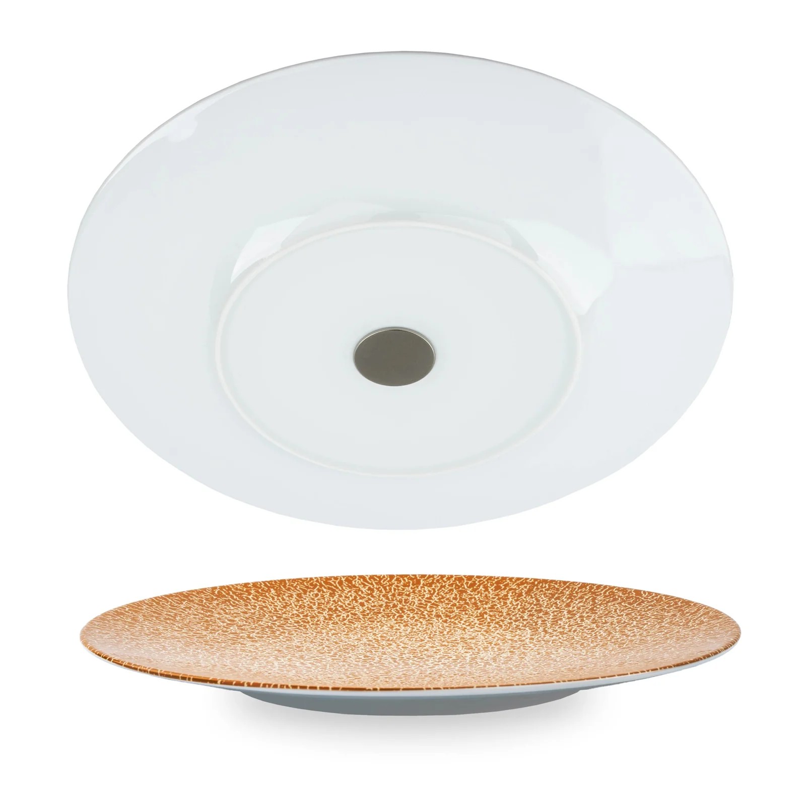 Magnetic Porcelain Dinner Plate APRICOT