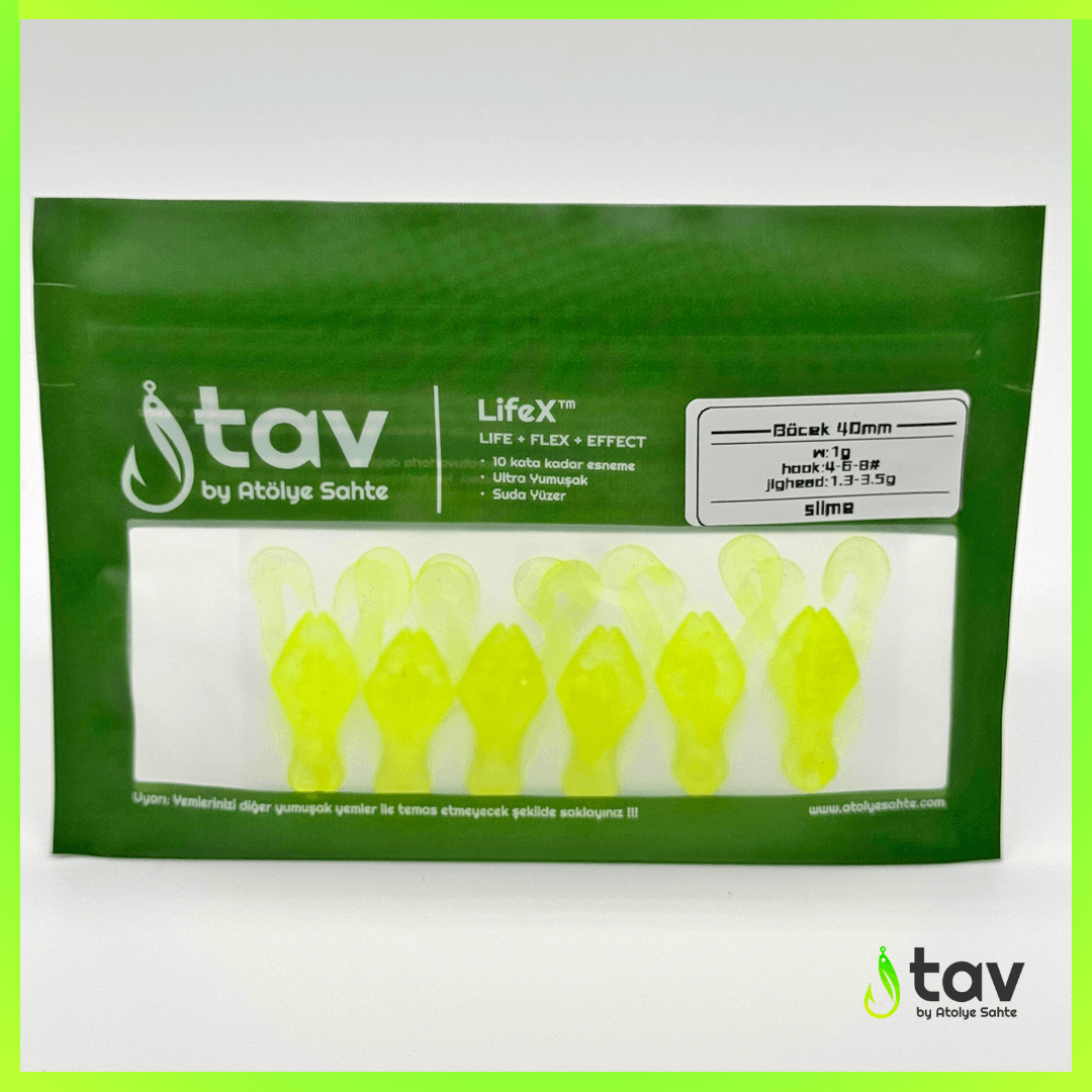 LifeX™ BÖCEK 40mm 6’lI paket - Slime (UV/Glow)