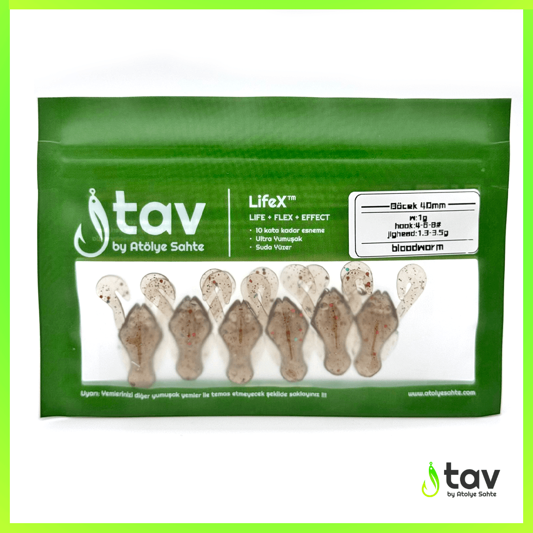 LifeX™ BÖCEK 40mm 6’lI paket - Bloodworm