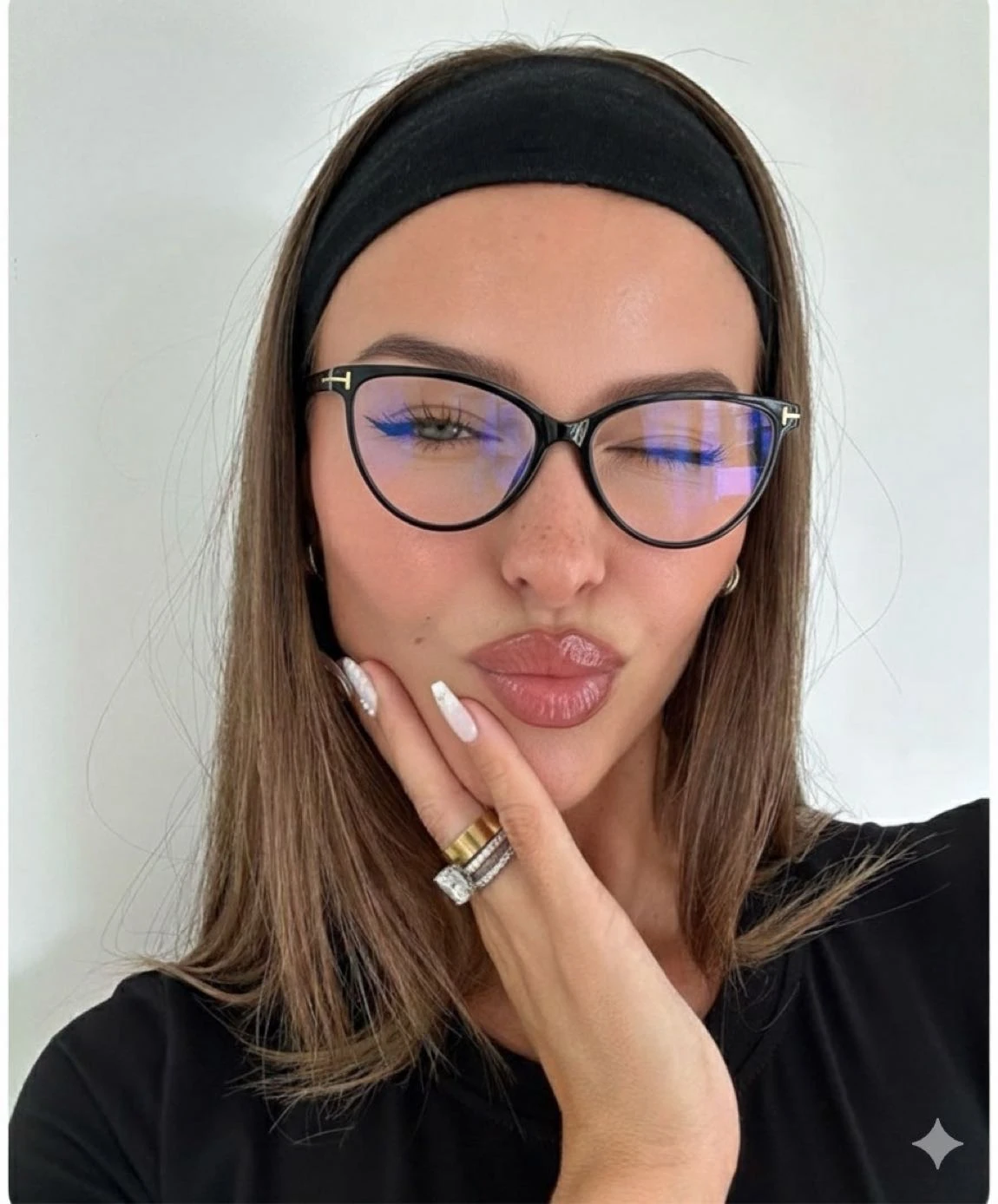 Hera Mavi Işık Korumalı Gözlük Siyah