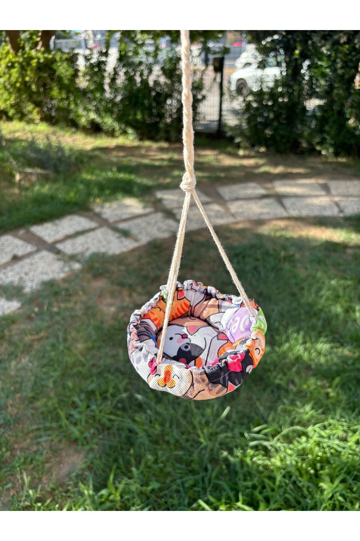 Kuş Yatağı,Kuş Hamağı, Kuş Salıncağı Yuvarlak (çok Renkli)