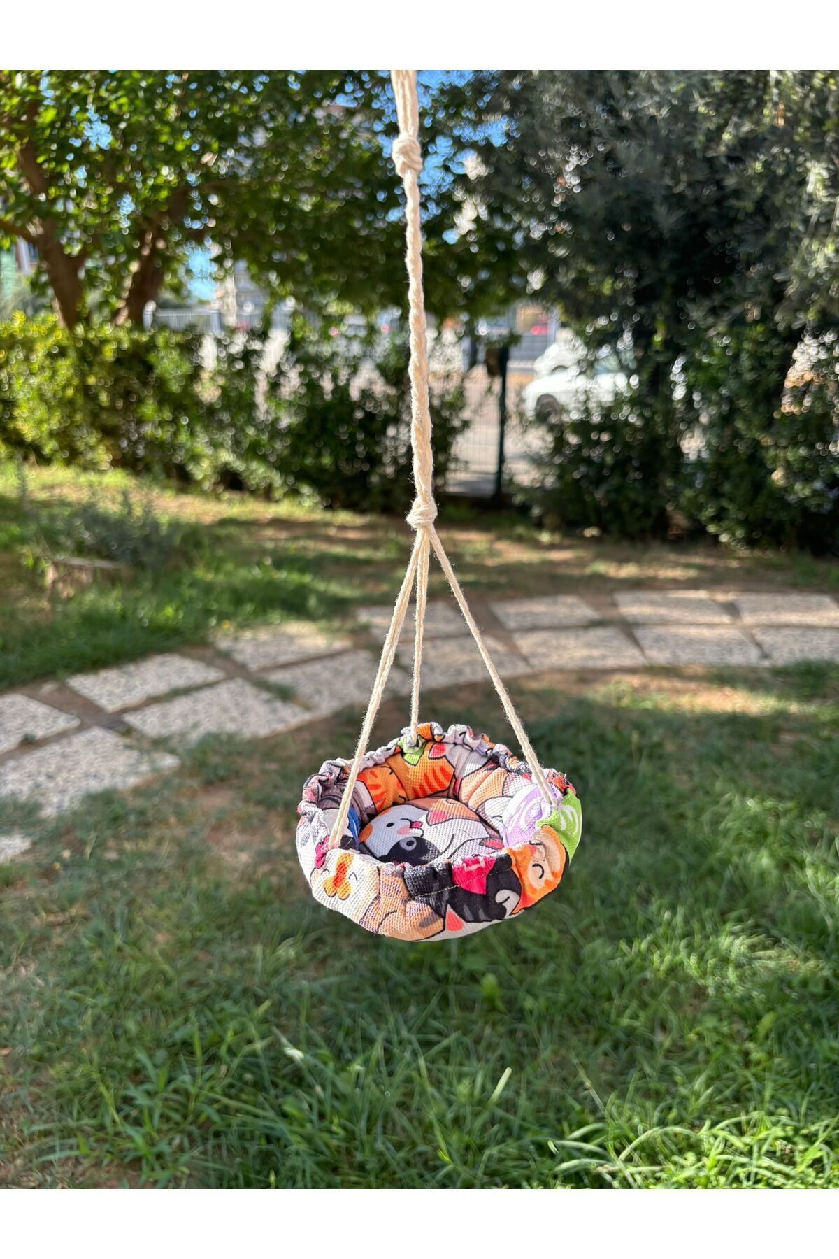 Kuş Yatağı,Kuş Hamağı, Kuş Salıncağı Yuvarlak (çok Renkli)