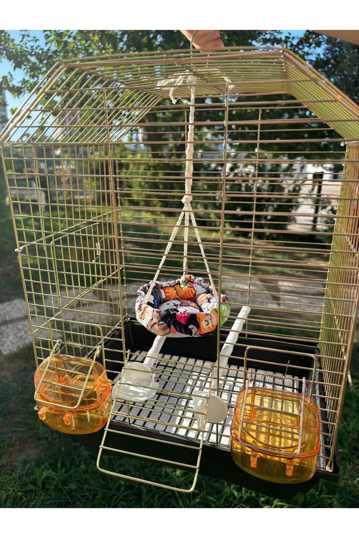 Kuş Yatağı,Kuş Hamağı, Kuş Salıncağı Yuvarlak (çok Renkli)