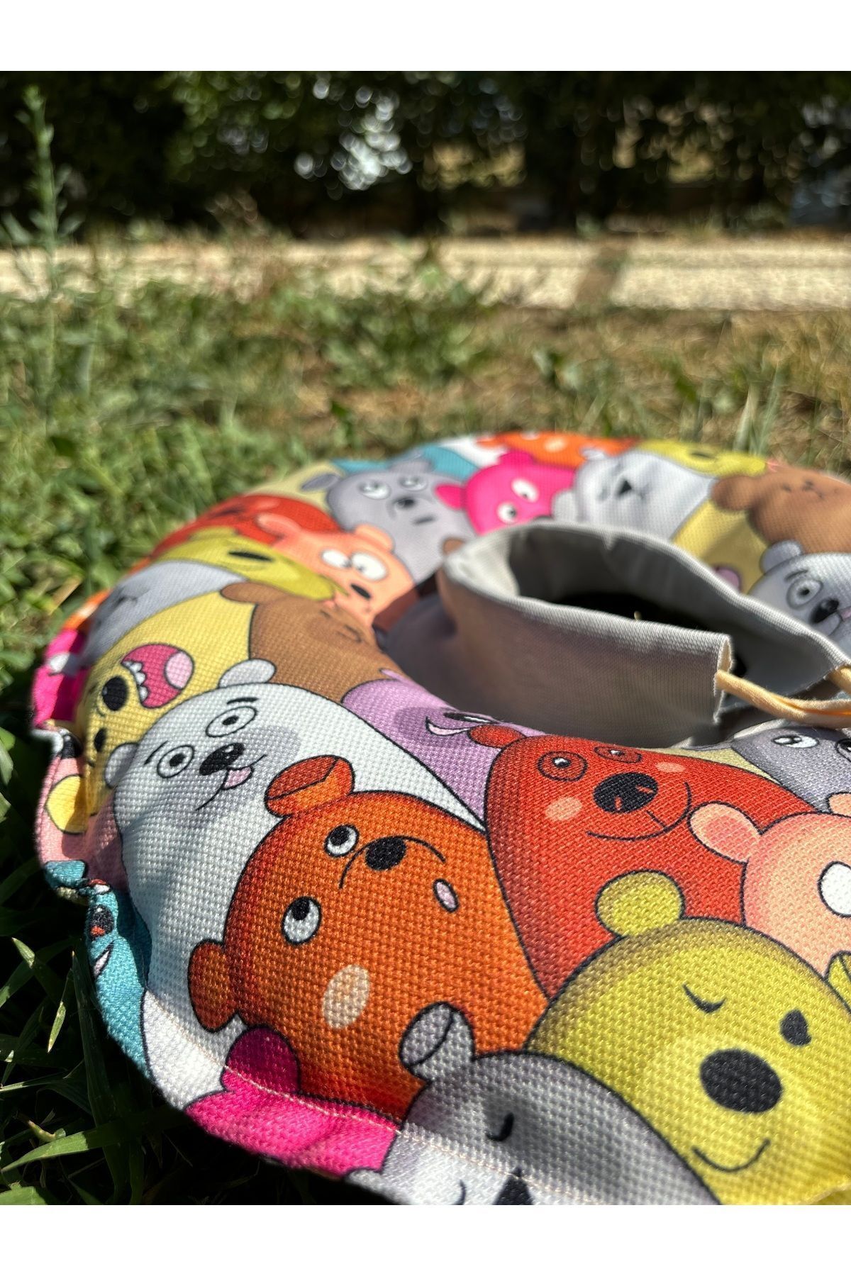 Kedi Köpek Elizabeth Yakalık Operasyon Boyunluk  Yastığı Özel Kumaş(Ayıcıklar)