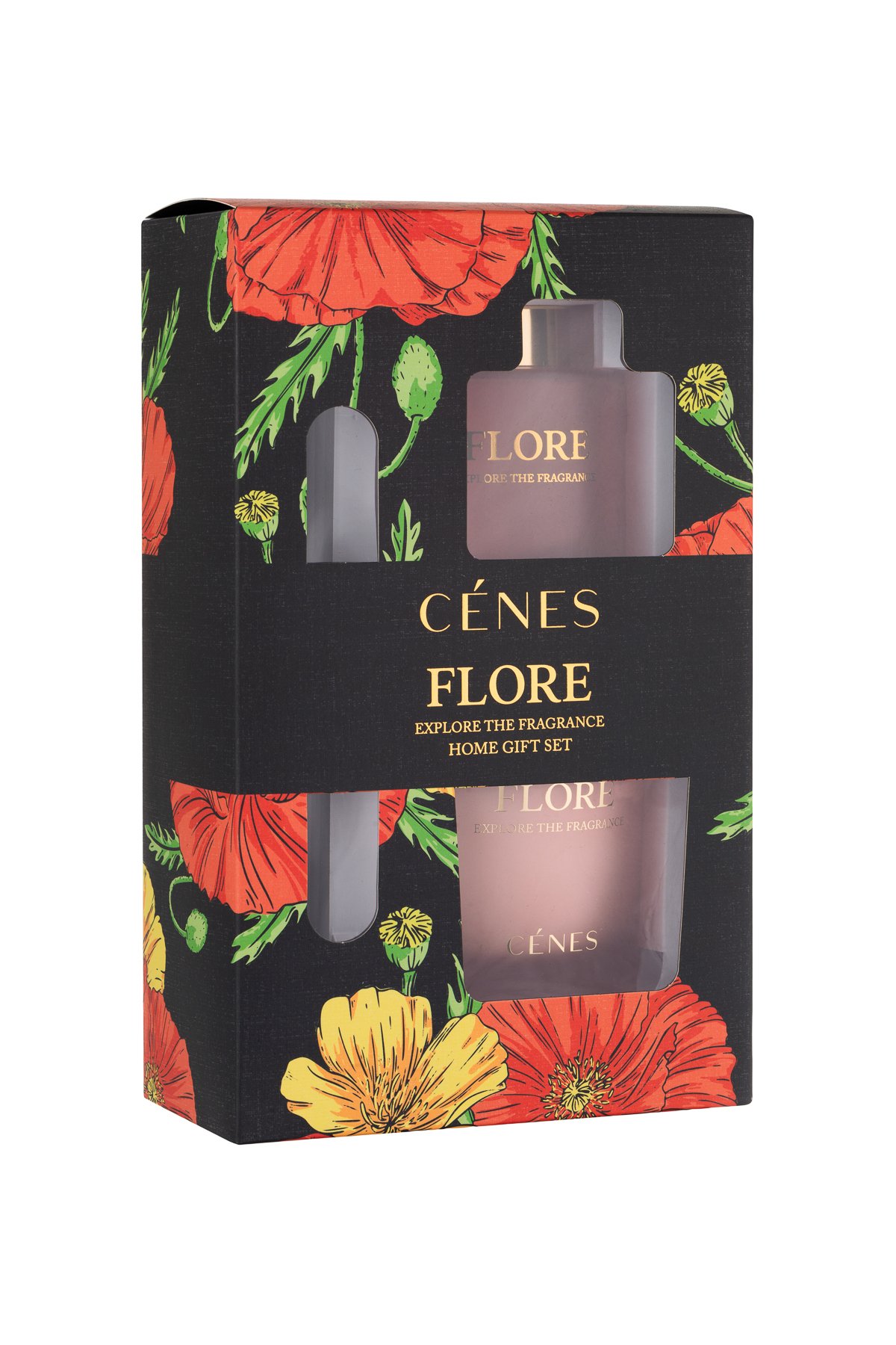 Flore Reed Diffuser 200ml + Candle 200 g Gift Set / Çubuklu Oda Kokusu + Mum Hediye Seti