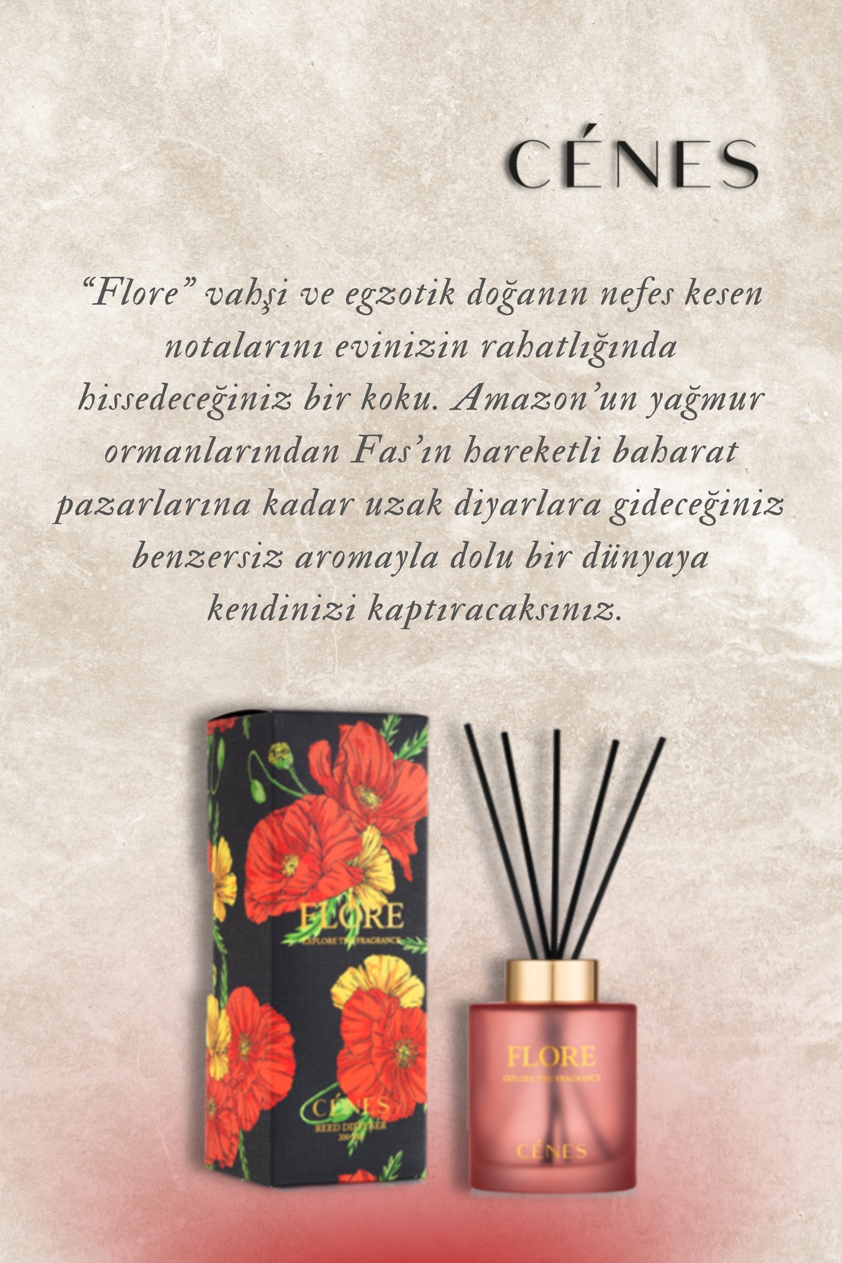 Flore Reed Diffuser 200 ml Çubuklu Oda Kokusu