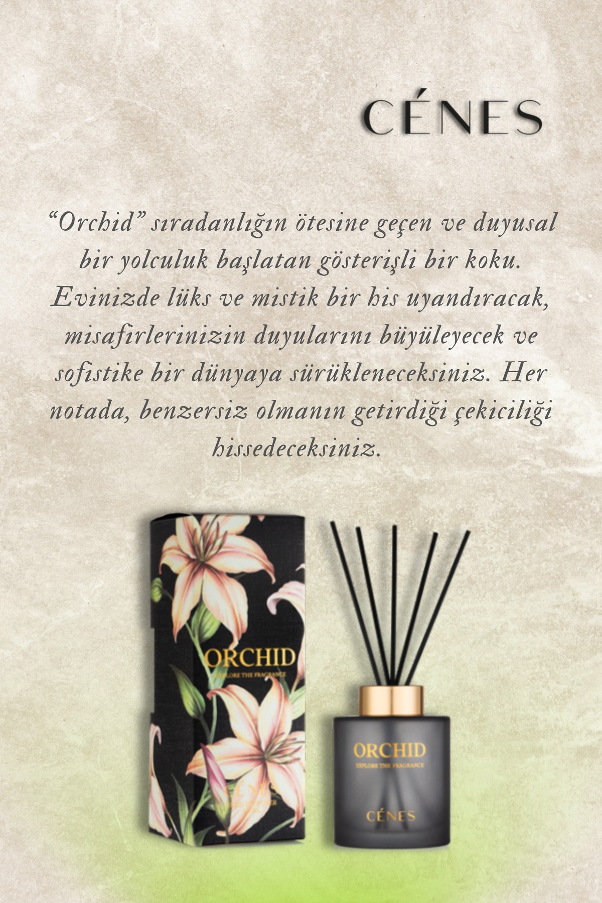 Orchid Reed Diffuser 200ml-Çubuklu Oda Kokusu