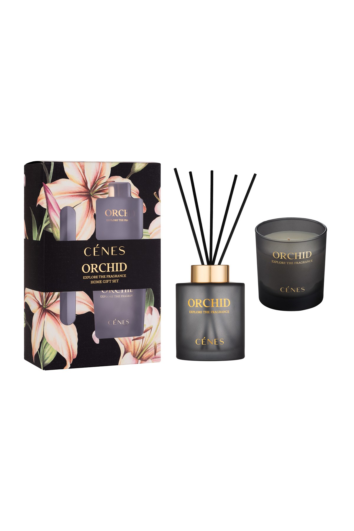 Reed Diffuser 200 ml Candle 200 gr Gift Set Çubuklu Oda Kokusu Mum Hediye Seti