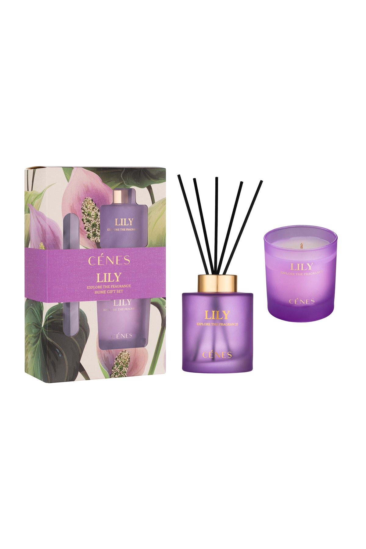 Lily Reed Diffuser 200ml + Candle 200g Gift Set / Oda Kokusu+Mum Hediye Seti