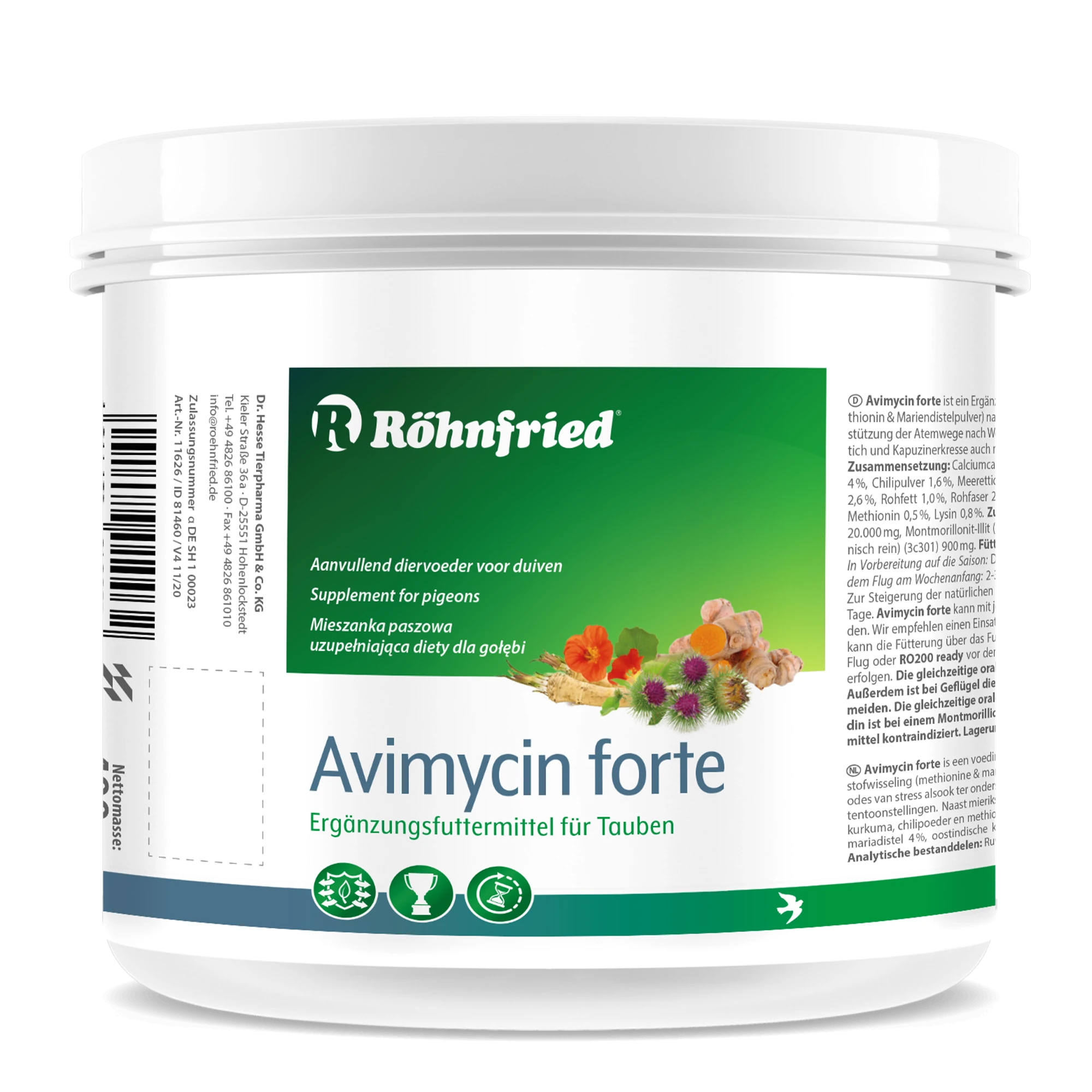 Röhnfried Avimycin Forte Solunum Yolunu destekleyici 400gr