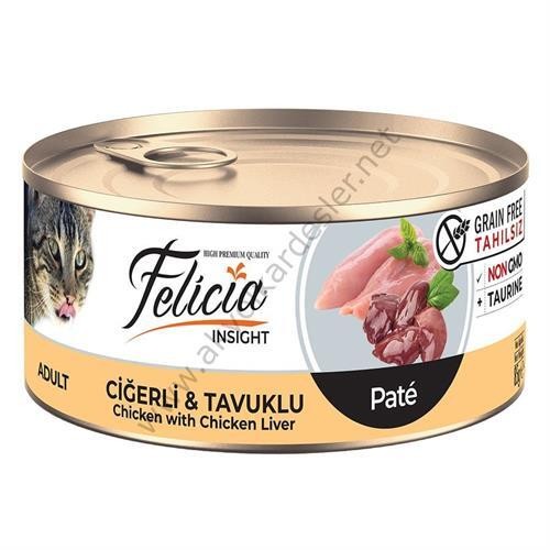 Felicia Tahılsız 85 gr Konserve Ciğerli-Tavuklu Kıyılmış Kedi Maması