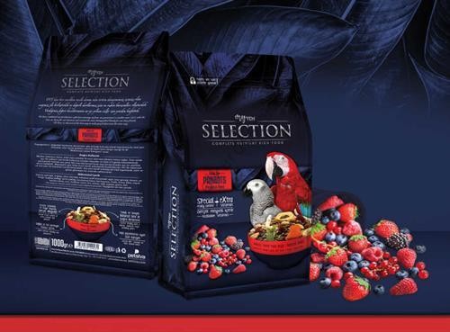 myyem selection 10 çeşit gerçek meyve parçalı papağan yemi 750gr