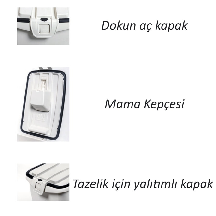 YEM Mama Saklama Kabı Small-Beyaz 10 kg