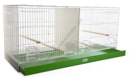 White Road Profesyonel Çift Hane Üretim Kafesi Izgaralı 110cm (Beyaz-Yeşil)