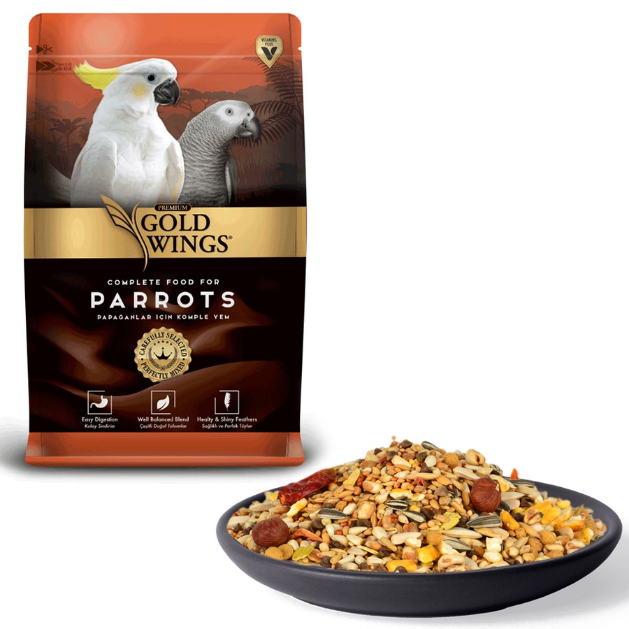 Gold Wings Premium Papağan Yemi 1 Kg 