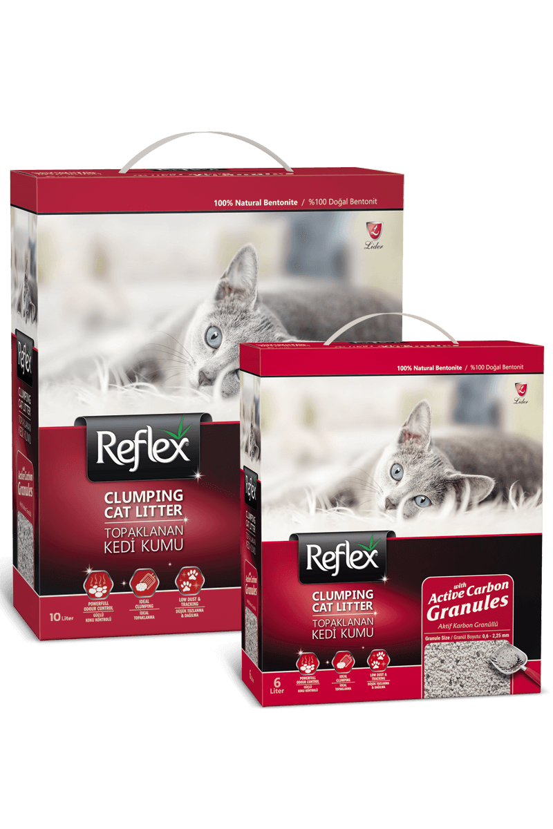 ​Reflex Aktif Karbon Granüllü Topaklanan Kedi Kumu 6 lt