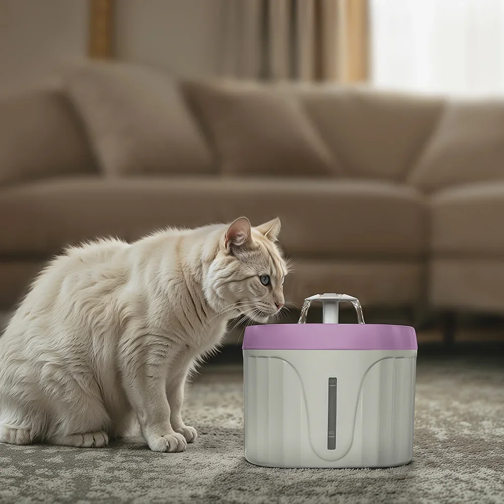 Joypet Yuvarlak Kedi Köpek Su Pınarı 3.5 Lt Pembe