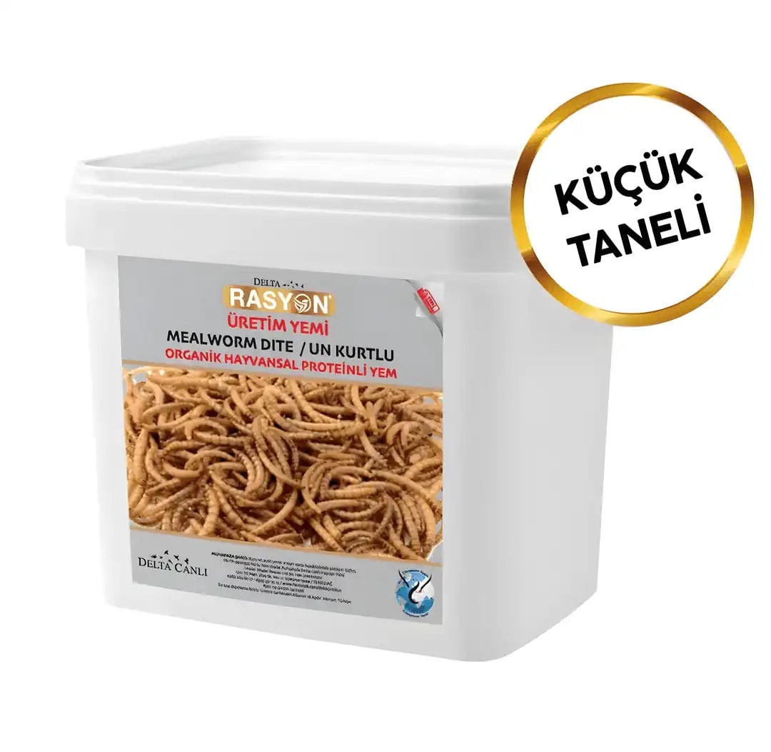 Rasyon Un Kurtlu Organik Hayvansal Proteinli Üretim Yemi Küçük Taneli 5 Kg