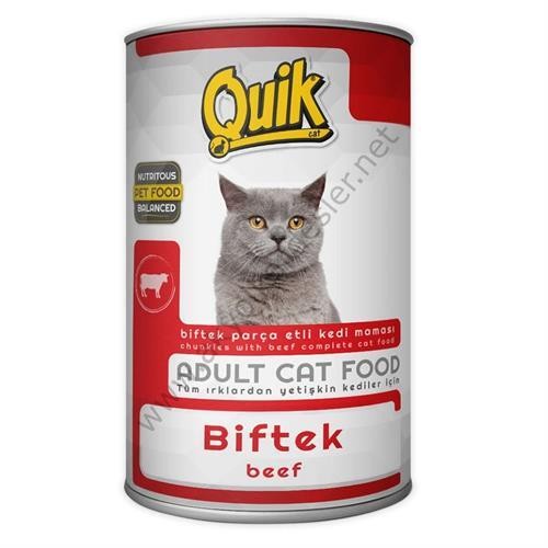 Quik Kedi 415 gr Biftekli Konserve