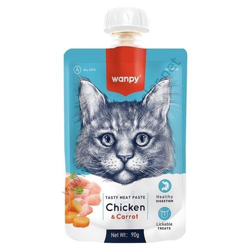 Wanpy Taze Tavuklu&Havuçlu Kedi Et Ezmesi 90 gr