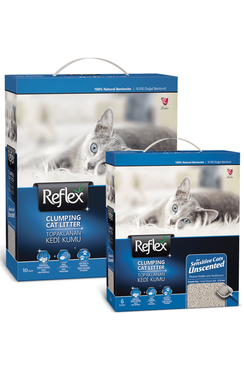 Reflex Hassas Kediler İçin Parfümsüz Topaklanan Kedi Kumu 6 LT