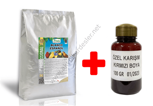 Pineta Zootecnici Profesyonel Bianco ve Özel Karışım Kırmızı Renk Boya Karışımı Maması 1 kg