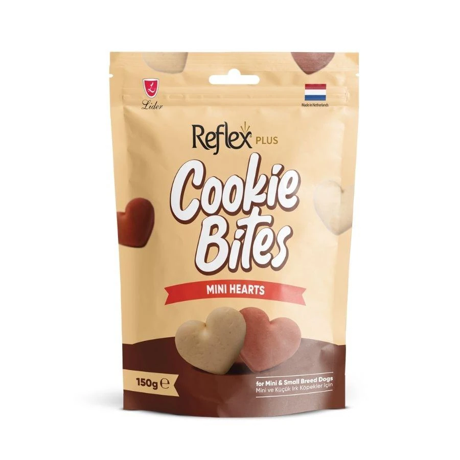 Reflex Plus Cookie Bites Mini Hearts Küçük Irk Yetişkin Köpek Ödül Maması 150 G