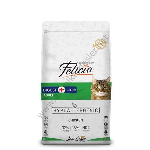 Felicia 2 Kg Yetişkin Tavuklu Az Tahıllı HypoAllergenic Kedi Maması