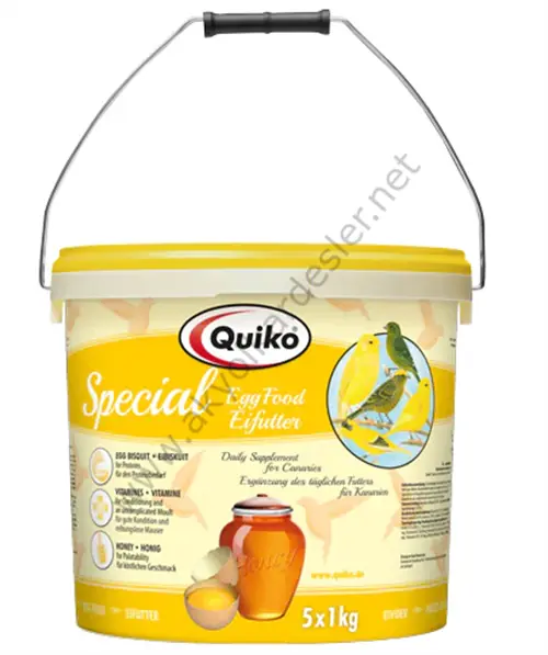 Quiko Rusk 5Kg - Speciaal voederadditief voor het bevochtigen van eivoer, opfokvoer en zacht voer voor siervogels
