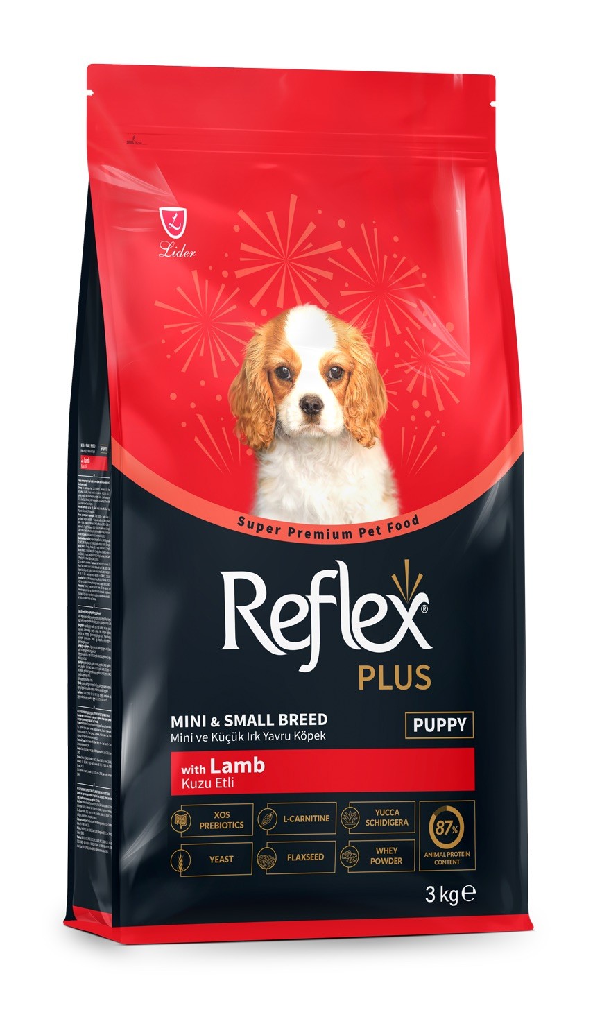Reflex Plus Kuzu Etli Mini ve Küçük Irk Yavru Köpek Maması 