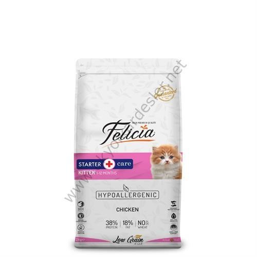 Felicia 2 Kg Yavru Tavuklu Az Tahıllı HypoAllergenic Kedi Maması